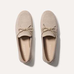 Rothy's Beige Knit Bow Loafers